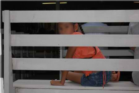 Girl on bench